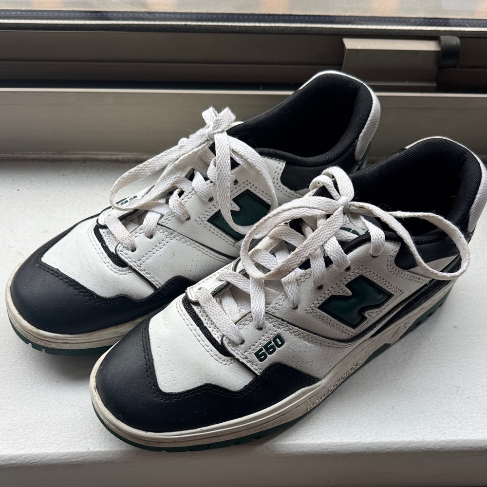 New Balance Black Green and White Sneakers